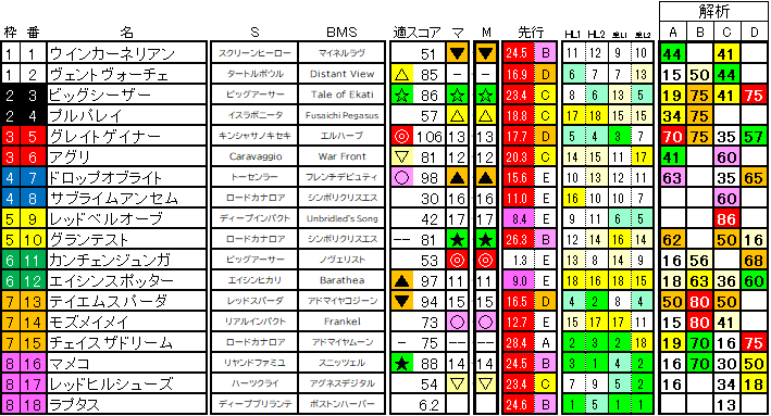 2024　京阪杯　ラップ適性